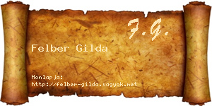 Felber Gilda névjegykártya